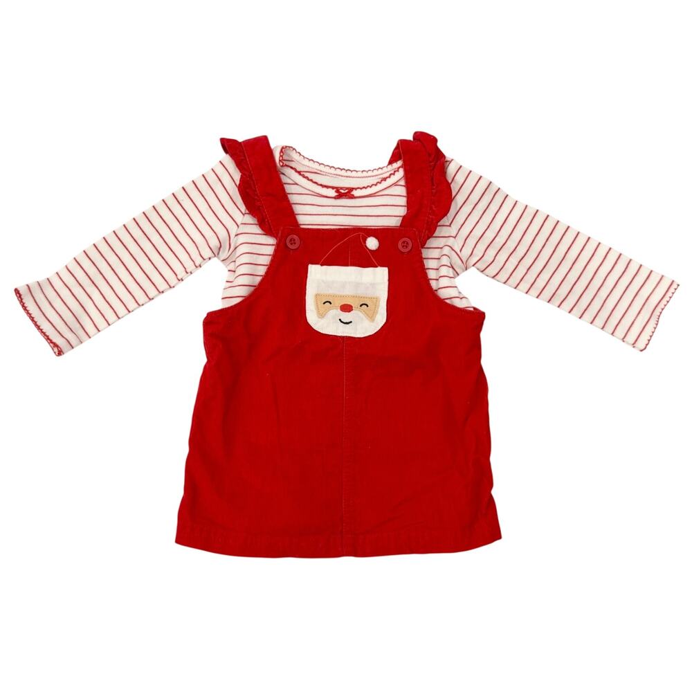 CARTER'S Girl's Santa Christmas Overall Dress 9M (1440)